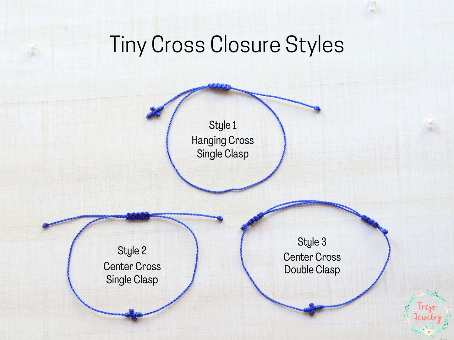 Tiny Cross in Your Choice of Color in Thin Cord Only